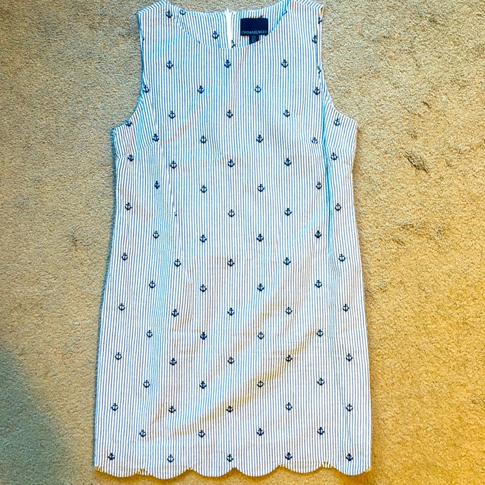 Blue Sleeveless shift dress